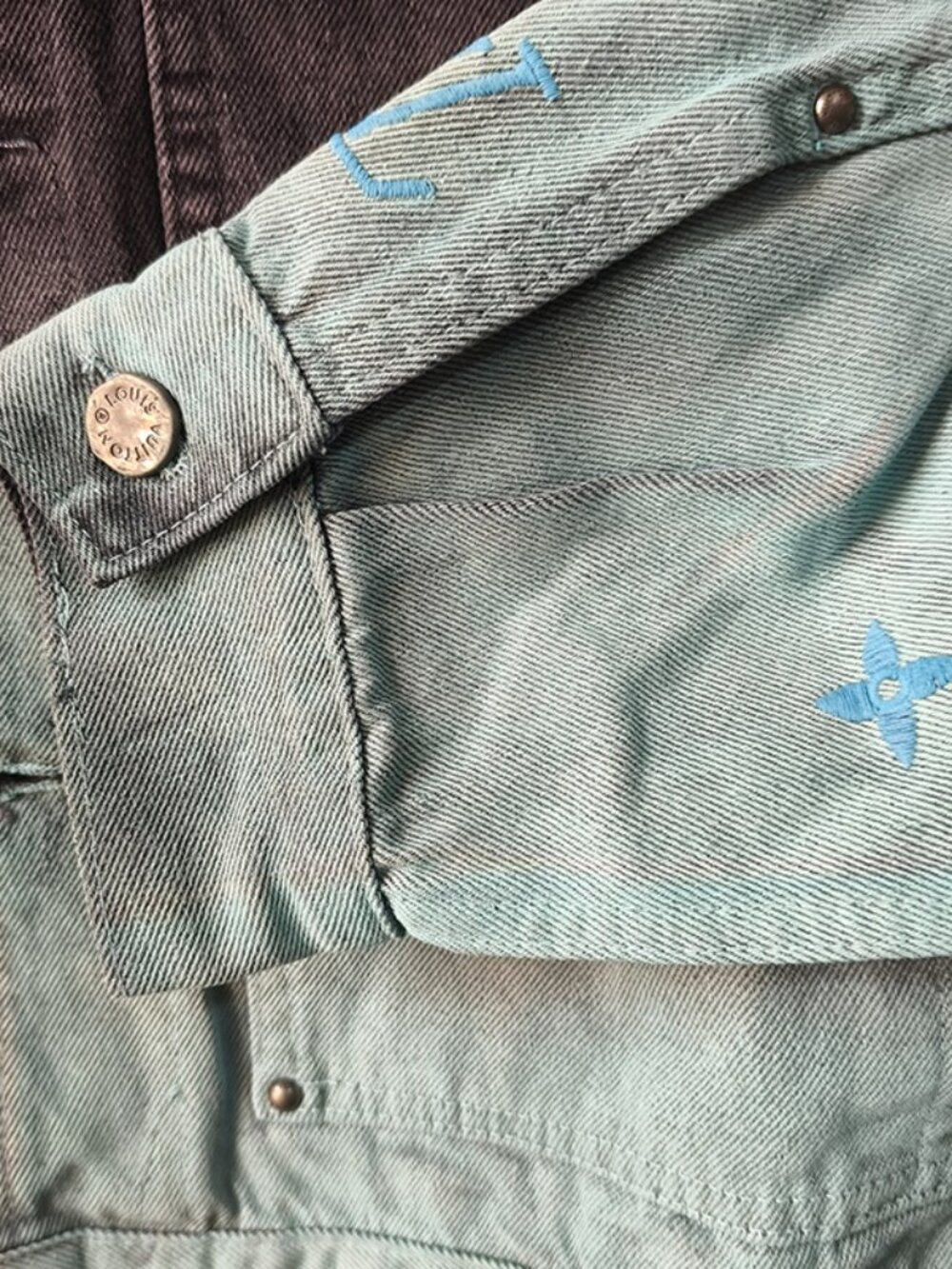 Louis Vuitton Monogram Gradient Embroidered Denim Jacket - Picture 7 of 9